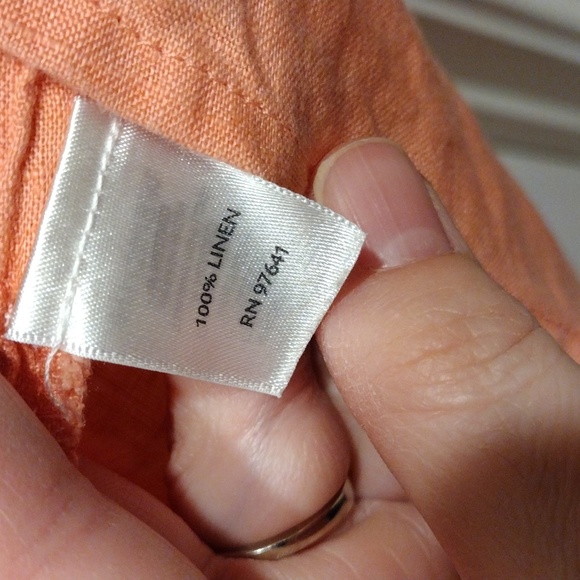 J.Jill Women's Peach 100% Linen Button Down Dolman Sleeve Shirt Sz 2X-Casual - Picture 6 of 6